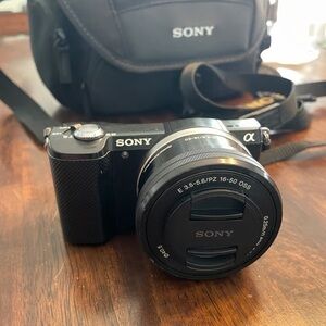 Sony Black Digital Camera with Lens Cap